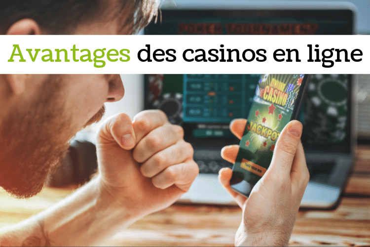 Joueur de casino en ligne en train de gagner un bonus