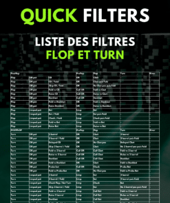 87 Filtres Preflop Postflop PT4 Quick Filters - liste des filtres flop et turn